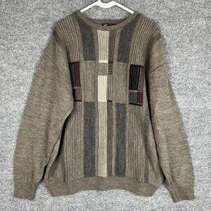 Vintage Textured Tosani Canada Wool Acrylic Blend Sweater‎ SZ XL